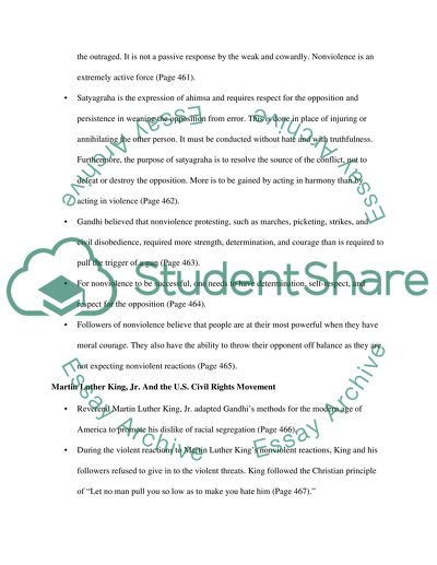 Gandhis Return to India: Nonviolence