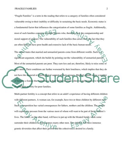 Fragile families and the reproduction of poverty