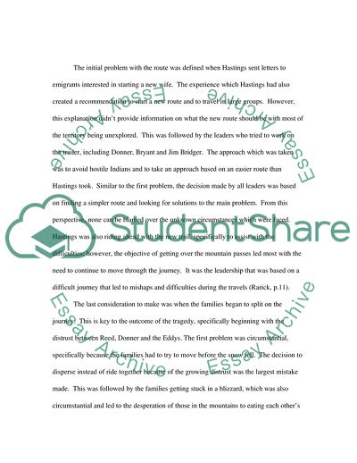 The Donner Party Disaster