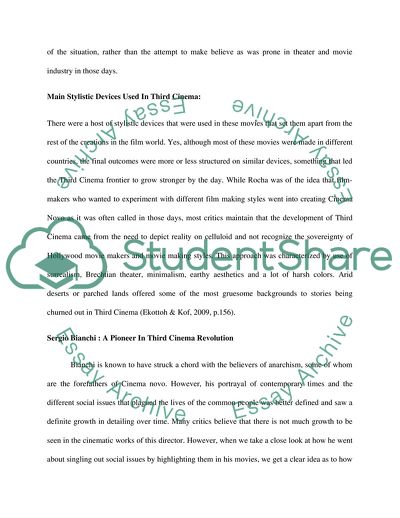 The Attempts Made By Any Third Cinema Filmmaker To Rewrite Their Own Histories Via Their Work