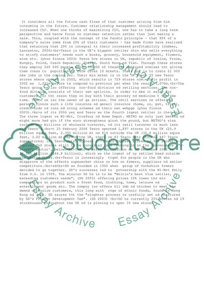 Marketing Management at Tesco and Asda