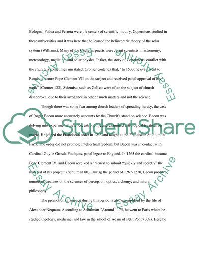 The Medieval Church: Heresy Or Science