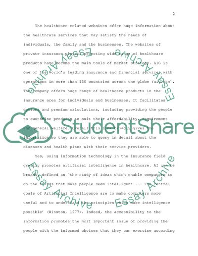 Artificial Intelligence in Health Care Delivery System