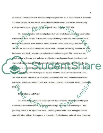 The Main Association with Social Policies