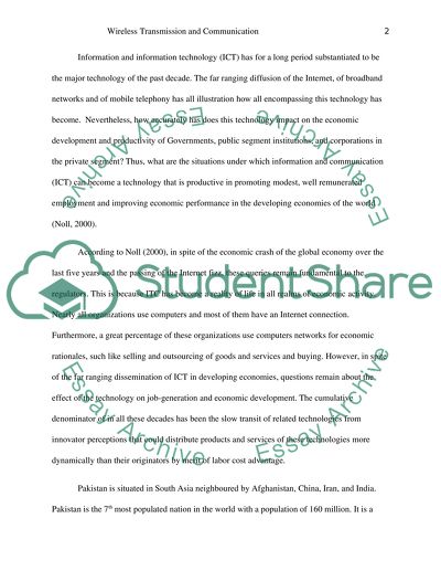 Wireless Transmission and Communication