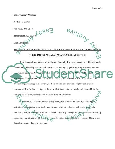 Physical security assessment on the VA medical center