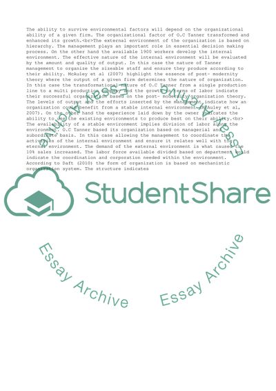 An Organization and Its Environment