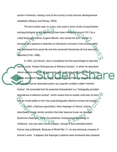 In Autism Research and Development for the Welfare of Individuals Afflicted with the Disorder