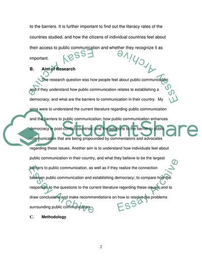 Public Communication and Establishing Democracy