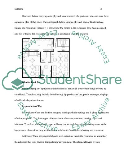 Observing Physical Traces of Guatemalteca Bakery and Restaurant