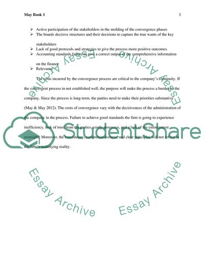 Convergence of Accounting Standards