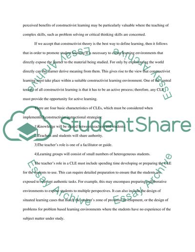 The Theory of Constructivism