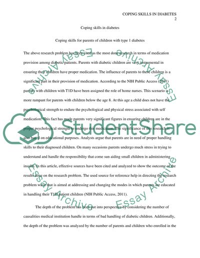 Coping Skills in Diabetes