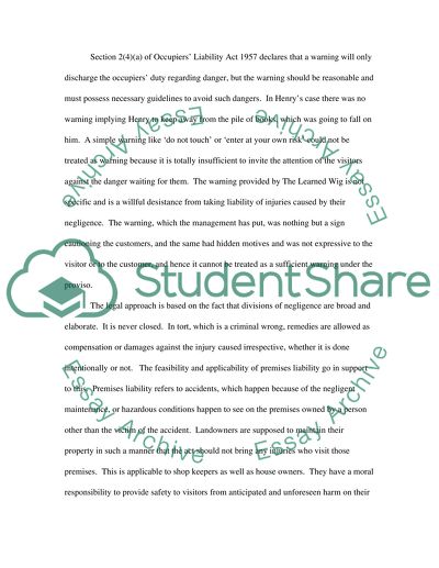 Occupiers Liability Act 1957