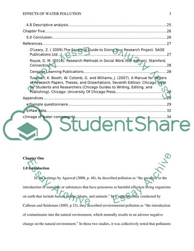 The Effects of Water Pollution
