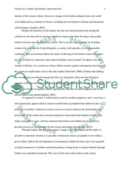 Fashion as a Culture and Identity Expression Tool