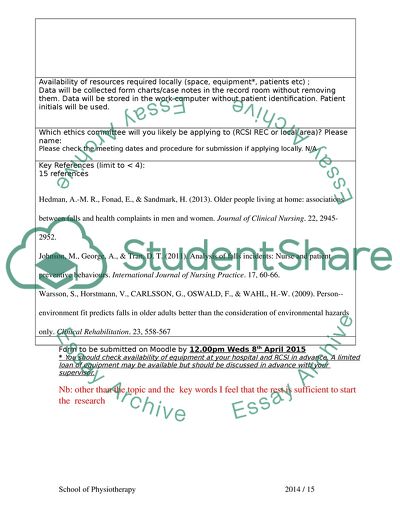 Topic selection form for research