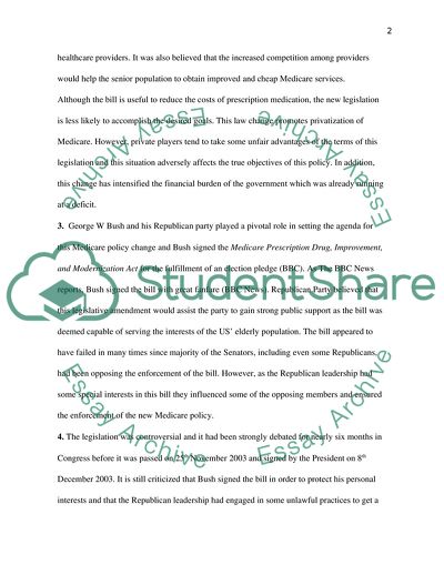 Healthcare Policy Bill and Changes to the Medicare