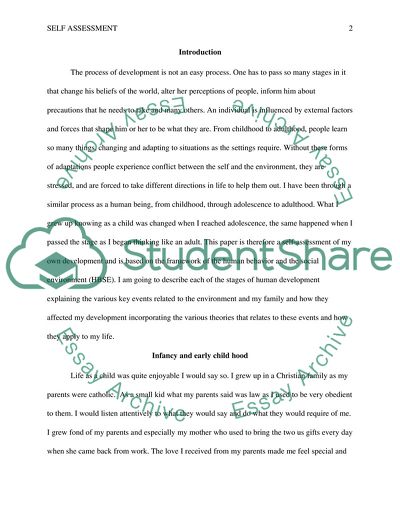Self-Assessment Based on HBSE Framework