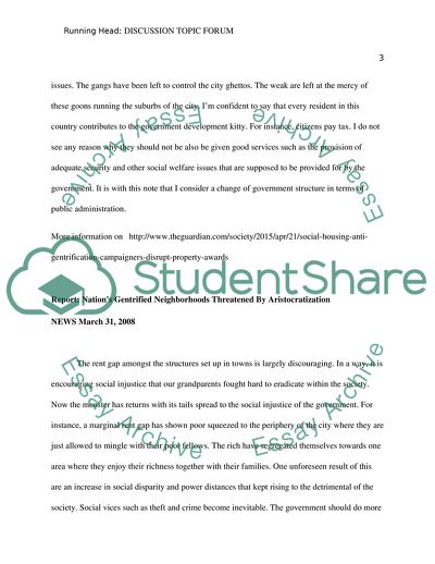 Gentrification and Urban Neglect