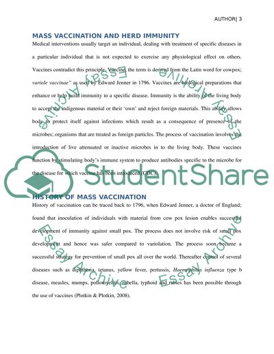 Microbial Behaviour: Herd Immunity