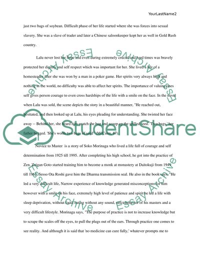 Courage and Self-Determination of Lalu and Morinaga and Chris