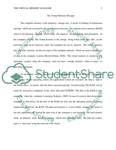 The Virtual Memory Manager