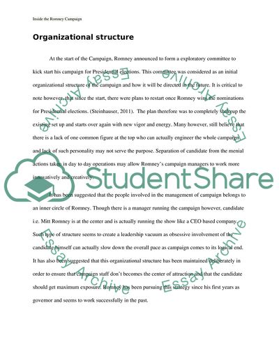 Inside the Romney Campaign