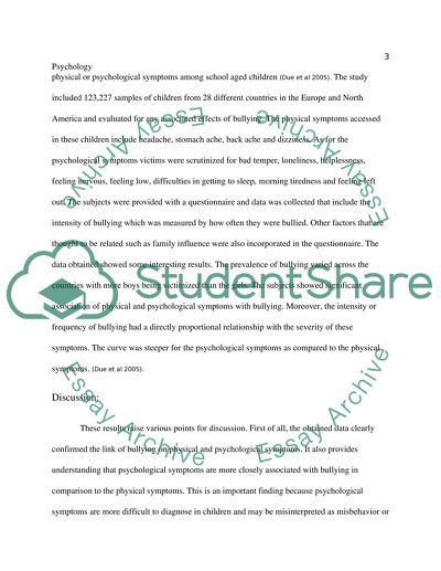 make an essay about bullying at school causes and effects