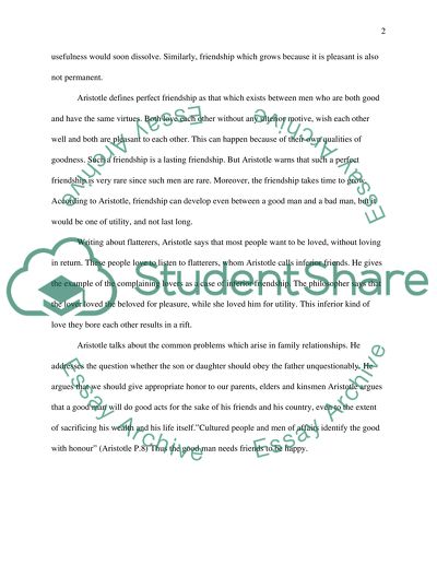 Aristotles View of Friendship