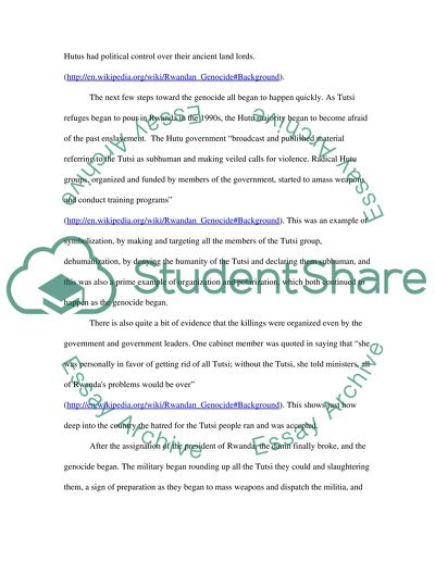 The Terror of Rwandan Genocide