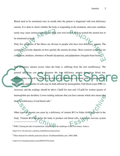 Causes and Etiology of Anaemia