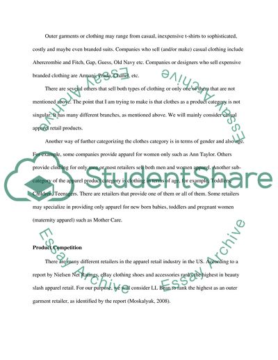Product Category Competition - Apparel