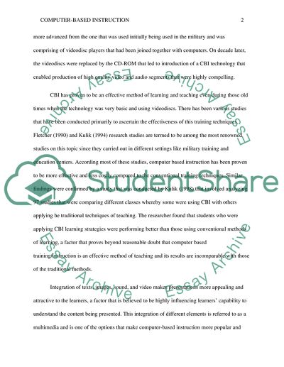 Computer-Based Instruction