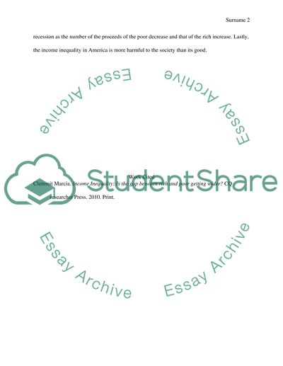 Income Inequality in America