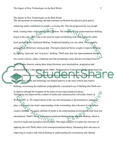 The Impact of New Technologies on the Real World