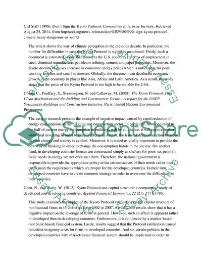 Is It In U.S. Interests to Sign the Kyoto Protocol to Reduce Carbon Emissions