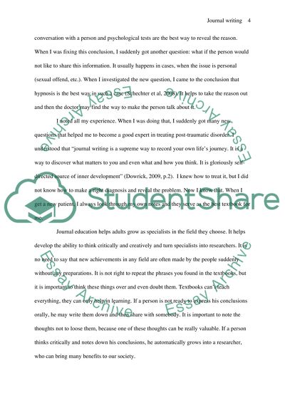 Journal Writing and Personal Experience