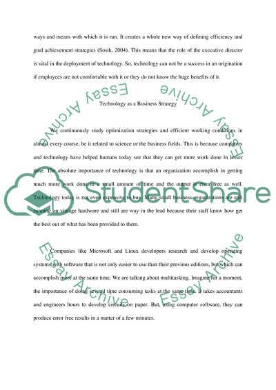 Technology Leadership is a Business Strategy