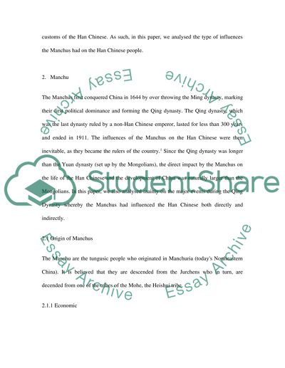 Which Of The Chinese Minorities Influenced The Han Chinese The Most