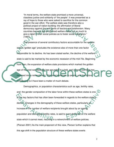 Social Welfare Provision in the United States