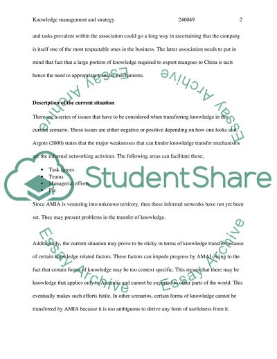 Knowledge Management and Strategy