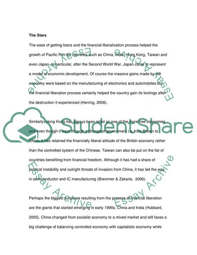 Developing Countries and Financial Liberalization