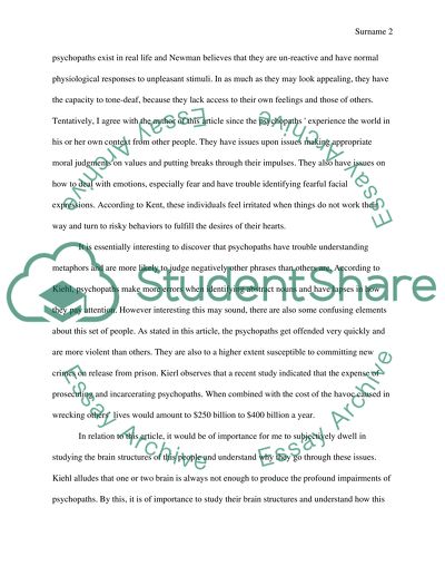 Inside the mind of a psychopath