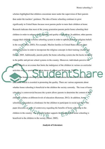 Education System where Children Obtain Education Outside the School Environment