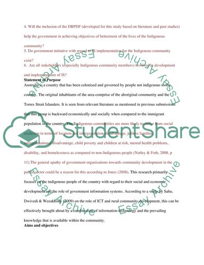 Impact of Government Information Systems on the Indigenous Community in Australia