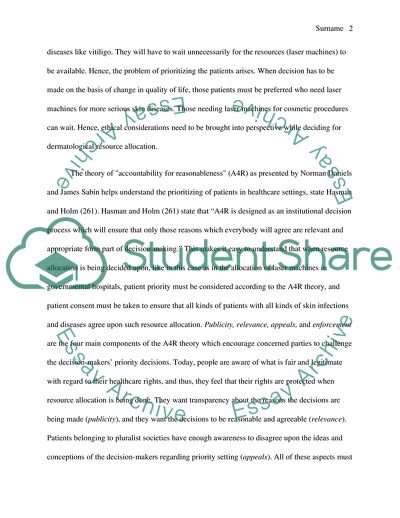 Resource Allocation in Dermatology