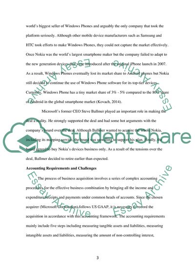 Recent Acquisition of Nokia by the Microsoft Corporation