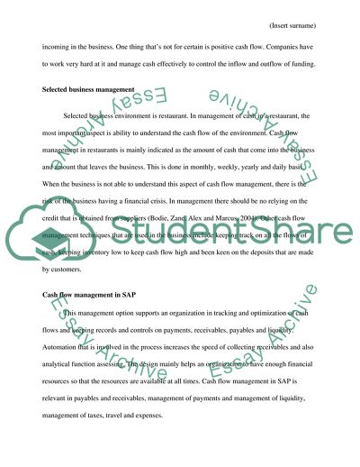 Cash Flow Management SAP VS Microsoft