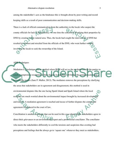 Alternative Dispute Resolution in Spark Island and Spark Island Lighthouse